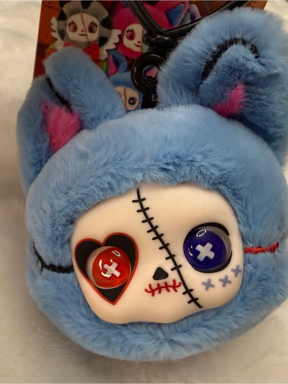Blue Plush Clip-On Keychain Toy - Kids Toys